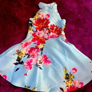 Pink & Violet Turquoise Floral Dress for girls